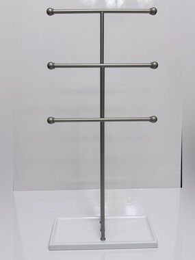 Umbra White and Silver Jewelry Organizer Stand Base